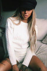 Cream Cable Knit Loungewear Set - Karlie-Loungewear