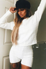 Cream Cable Knit Loungewear Set - Karlie-Loungewear