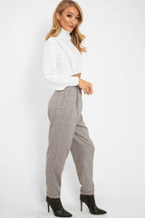 Cream Cable Knit Roll Neck Jumper - Maelie-Jumper