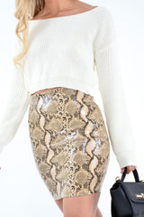 Cream Chunky Knit Cropped Jumper - Jasmin-Crop Jumper