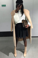 Cream Chunky Knit Jumper Dress - Maci-Dresses