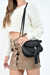 Cream Chunky Knit V Back Crop Jumper - Priscilla-Jumper