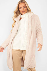 Cream Faux Fur Teddy Coat - Reegan-Coats