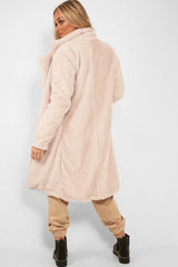 Cream Faux Fur Teddy Coat - Reegan-Coats