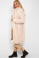Cream Faux Fur Teddy Coat - Reegan-Coats