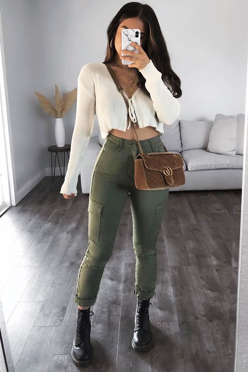 Cream Front Tie Knit Cardigan Top - Paloma-Cardigans