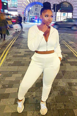 Cream Hoodie and Joggers Loungewear Co-ord Set - Bluebell-Loungewear