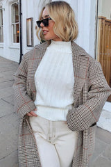 Cream Knit High Neck Jumper - Jaelynn-Jumper