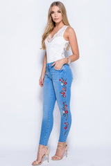 Cream Lace Bodysuit - Aubrey-Bodysuits