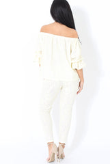 Cream Lace Two Piece - Nicole-Co-ords