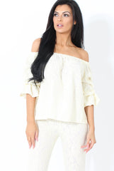 Cream Lace Two Piece - Nicole-Co-ords