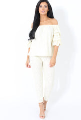 Cream Lace Two Piece - Nicole-Co-ords