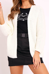 Cream Oversized Chunky Knit Cardigan - Courtney-Cardigans