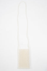 Cream Pearl Cross Body Pouch Bag - Estelle-Bags