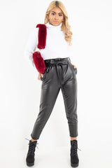 Cream Rib Knit Roll Neck Crop Jumper - Rylan-Crop Jumper