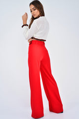 Cream Ruffle Hem With Stripe Trim Chunky Knit Crop Jumper - Alannah-Crop Jumper