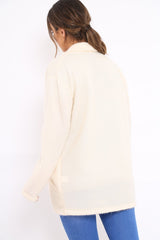 Cream Shimmery Cardigan - Nicky-Knitwear