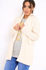 Cream Shimmery Cardigan - Nicky-Knitwear
