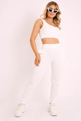 Cream Slim Fit Joggers - Chaise-Joggers