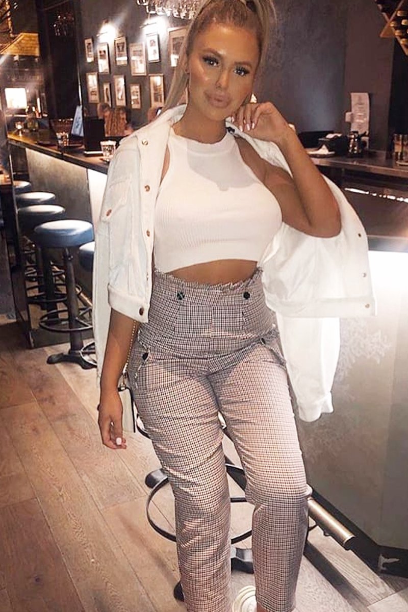 Cream Thick Rib Halter Neck Crop Top - Aariella-Crop Tops