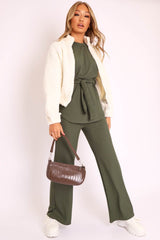 Cream Zip Front Teddy Jacket - Elena-Jackets