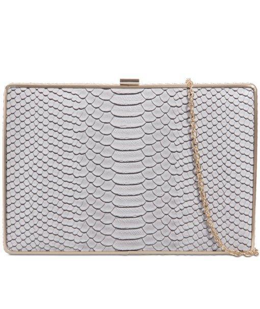 Crocodile Print Box Clutch - Eden-Bags