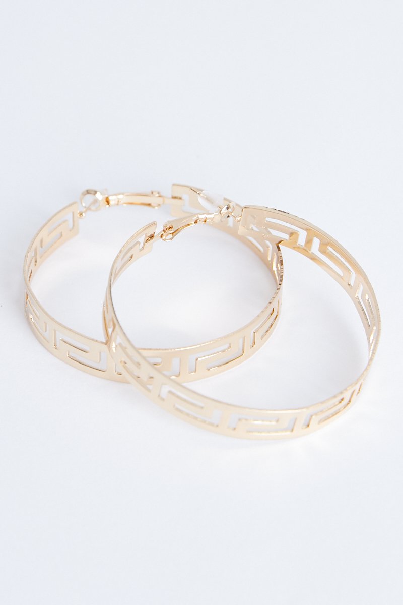 Cut Out Hoops Gold - Stana-earrings