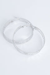 Cut Out Hoops Silver - Adna-Accessories