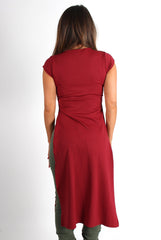 Daphne Wine Side Split Top-Tops