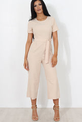 Darcy Beige Culotte Jumpsuit-Jumpsuits