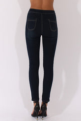 Dark Blue High Waisted Jeans - Jupiter-Jeans