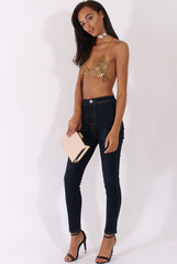 Dark Blue High Waisted Jeans - Jupiter-Jeans