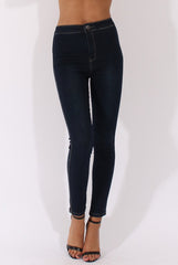 Dark Blue High Waisted Jeans - Jupiter-Jeans