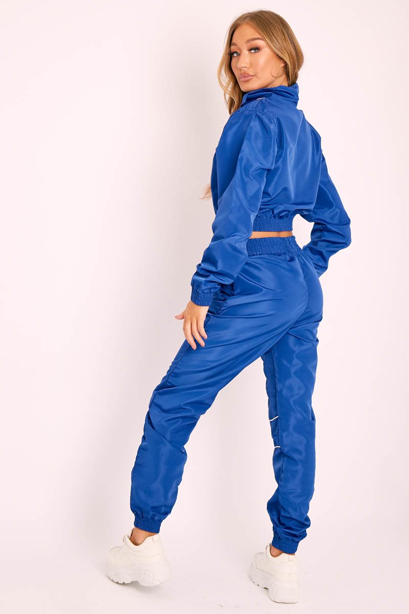 Dark Blue Zip Front Hoodie Cuff Jogger Co-Ord - Kason-Tracksuits