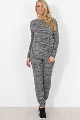 Dark Grey Diamonte Loungewear - Linnea-Loungewear