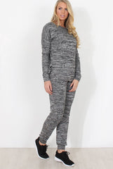 Dark Grey Diamonte Loungewear - Linnea-Loungewear