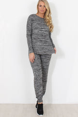 Dark Grey Diamonte Loungewear - Linnea-Loungewear