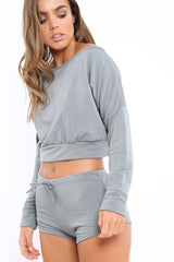 Dark Grey Loungewear Set - Tara-Loungewear