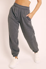 Dark Grey Oversized Joggers - Erica-Joggers