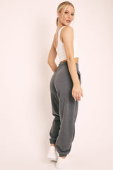 Dark Grey Oversized Joggers - Erica-Joggers