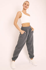 Dark Grey Oversized Joggers - Erica-Joggers