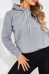 Dark Grey Soft Fleece Hoodie - Maia-Hoodies