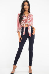 Dark Wash High Waist Skinny Fit Denim Jeans - Anatalia-Jeans