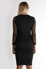 Della Black Cut Out Bodycon Dress-Dresses