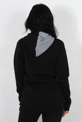 Delora Grey Panel Hoodie-Hoodies