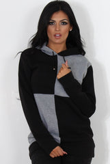 Delora Grey Panel Hoodie-Hoodies