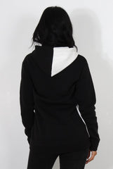 Delora White Panel Hoodie-Hoodies