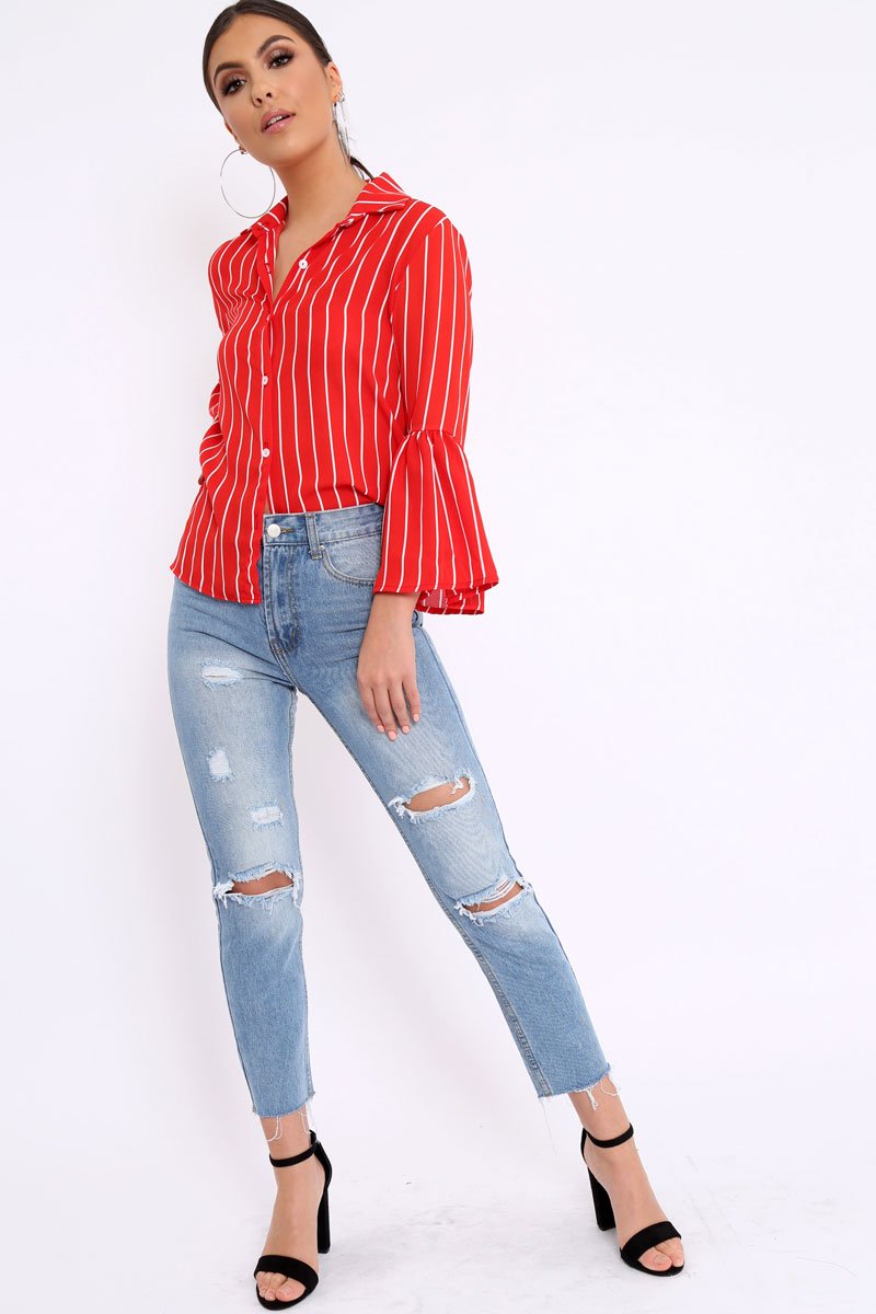 Denim Blue Bum Ripped Jeans - Jamani-Jeans
