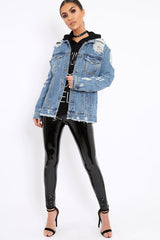 Denim Distressed Jacket -Dakira-Jackets