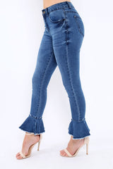 Denim Flared Jeans - Adaleine-Jeans